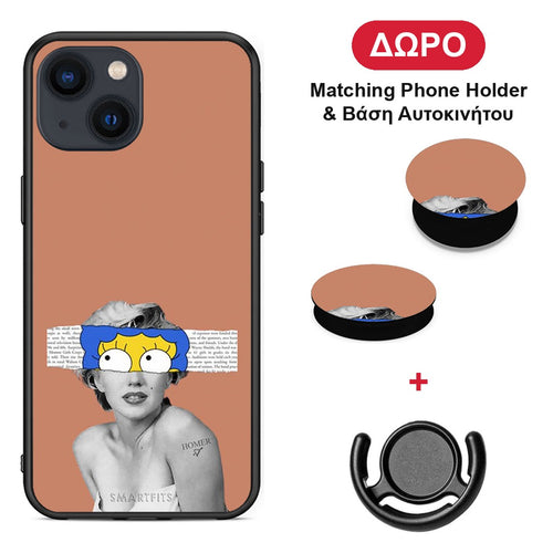 Sim Merilyn - iPhone 13 Mini θήκη + Δώρο Phone Holder & Βάση Αυτοκινήτου