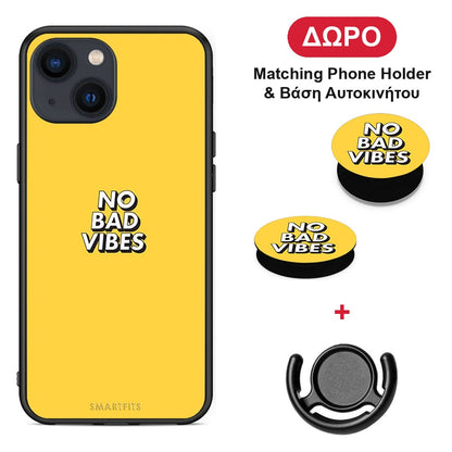 Text Vibes - iPhone 13 Mini θήκη + Δώρο Phone Holder & Βάση Αυτοκινήτου