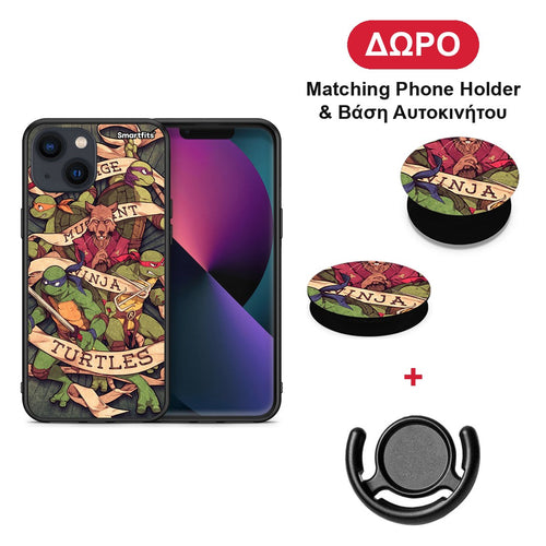 Ninja Turtles - iPhone 13 θήκη + Δώρο Phone Holder & Βάση Αυτοκινήτου