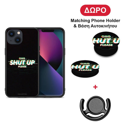 OMG ShutUp - iPhone 13 θήκη + Δώρο Phone Holder & Βάση Αυτοκινήτου