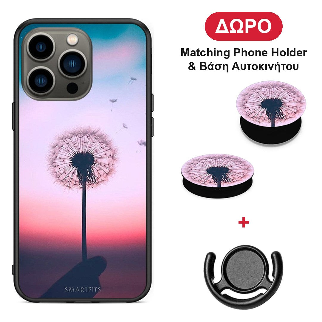Boho Wish - iPhone 13 Pro θήκη + Δώρο Phone Holder & Βάση Αυτοκινήτου