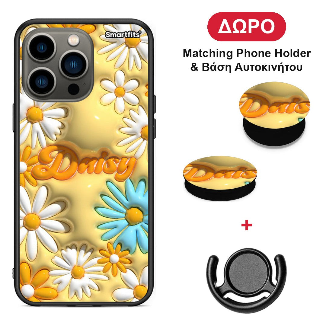 Bubble Daisies - iPhone 13 Pro θήκη + Δώρο Phone Holder & Βάση Αυτοκινήτου