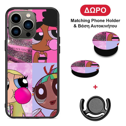 Bubble Girls - iPhone 13 Pro θήκη + Δώρο Phone Holder & Βάση Αυτοκινήτου