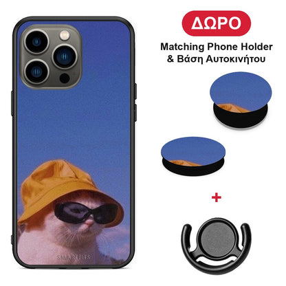 Cat Diva - iPhone 13 Pro θήκη + Δώρο Phone Holder & Βάση Αυτοκινήτου