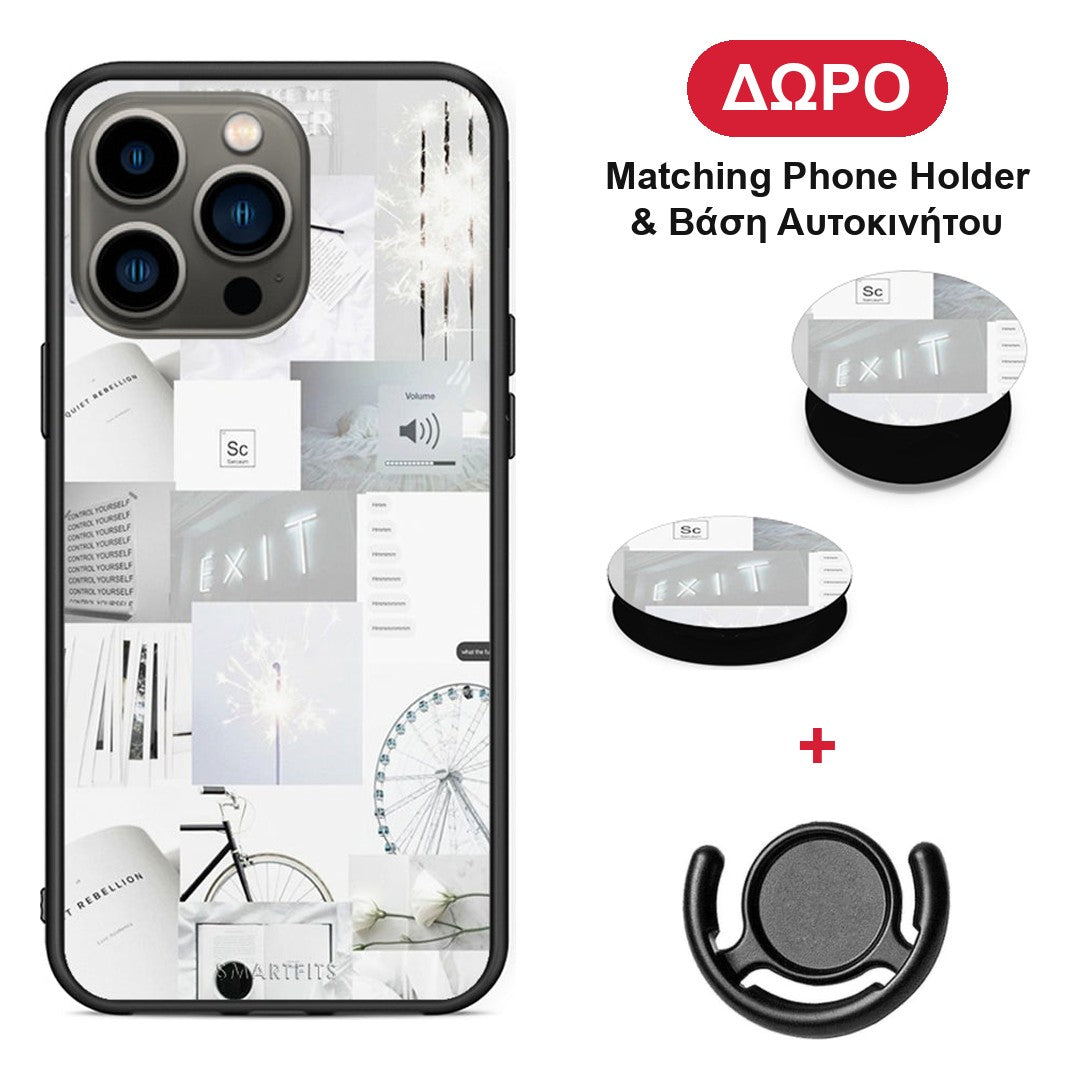 Collage Make Me Wonder - iPhone 13 Pro θήκη + Δώρο Phone Holder & Βάση Αυτοκινήτου