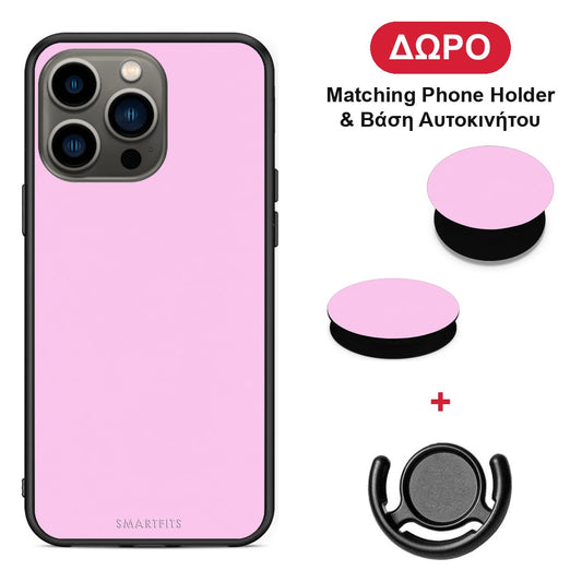 Cotton Candy Pink - iPhone 13 Pro θήκη + Δώρο Phone Holder & Βάση Αυτοκινήτου