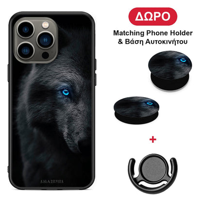 Dark Wolf - iPhone 13 Pro θήκη + Δώρο Phone Holder & Βάση Αυτοκινήτου