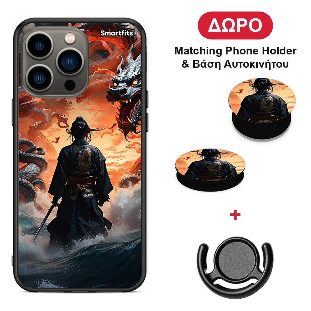 Dragons Fight - iPhone 13 Pro θήκη + Δώρο Phone Holder & Βάση Αυτοκινήτου