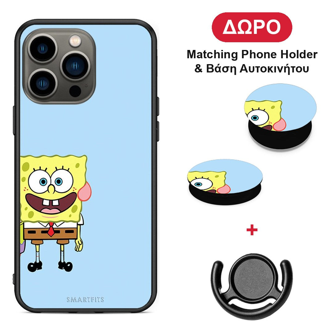 Friends Bob - iPhone 13 Pro θήκη + Δώρο Phone Holder & Βάση Αυτοκινήτου