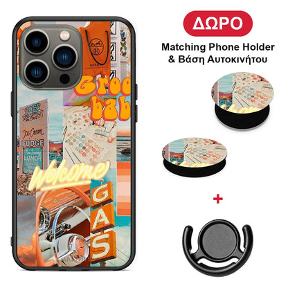 Groovy Babe - iPhone 13 Pro θήκη + Δώρο Phone Holder & Βάση Αυτοκινήτου