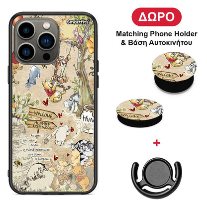 Happy Friends - iPhone 13 Pro θήκη + Δώρο Phone Holder & Βάση Αυτοκινήτου