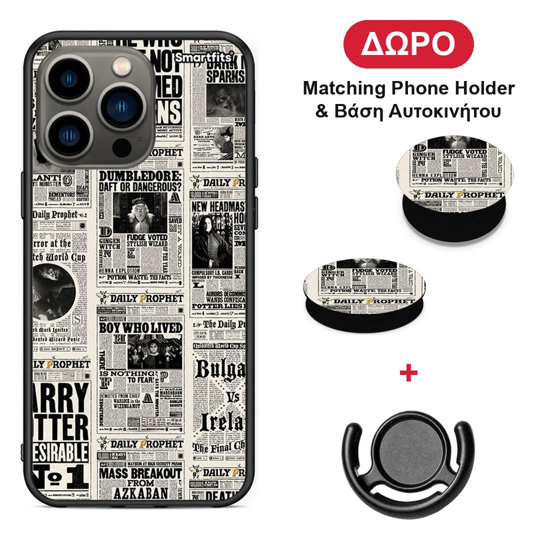 Harry Paper - iPhone 13 Pro θήκη + Δώρο Phone Holder & Βάση Αυτοκινήτου