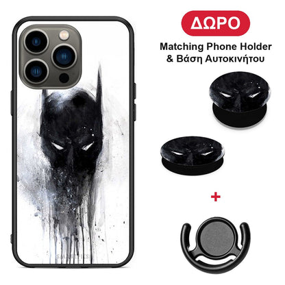 Hero Paint Bat - iPhone 13 Pro θήκη + Δώρο Phone Holder & Βάση Αυτοκινήτου