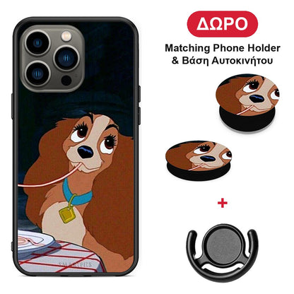 Lady And Tramp 2 - iPhone 13 Pro θήκη + Δώρο Phone Holder & Βάση Αυτοκινήτου