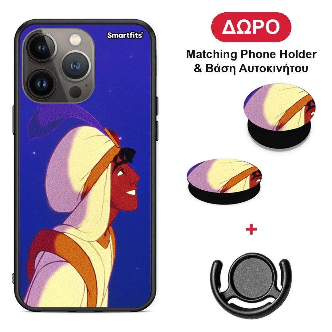 Alladin And Jasmine Love 1 - iPhone 13 Pro Max θήκη + Δώρο Phone Holder & Βάση Αυτοκινήτου