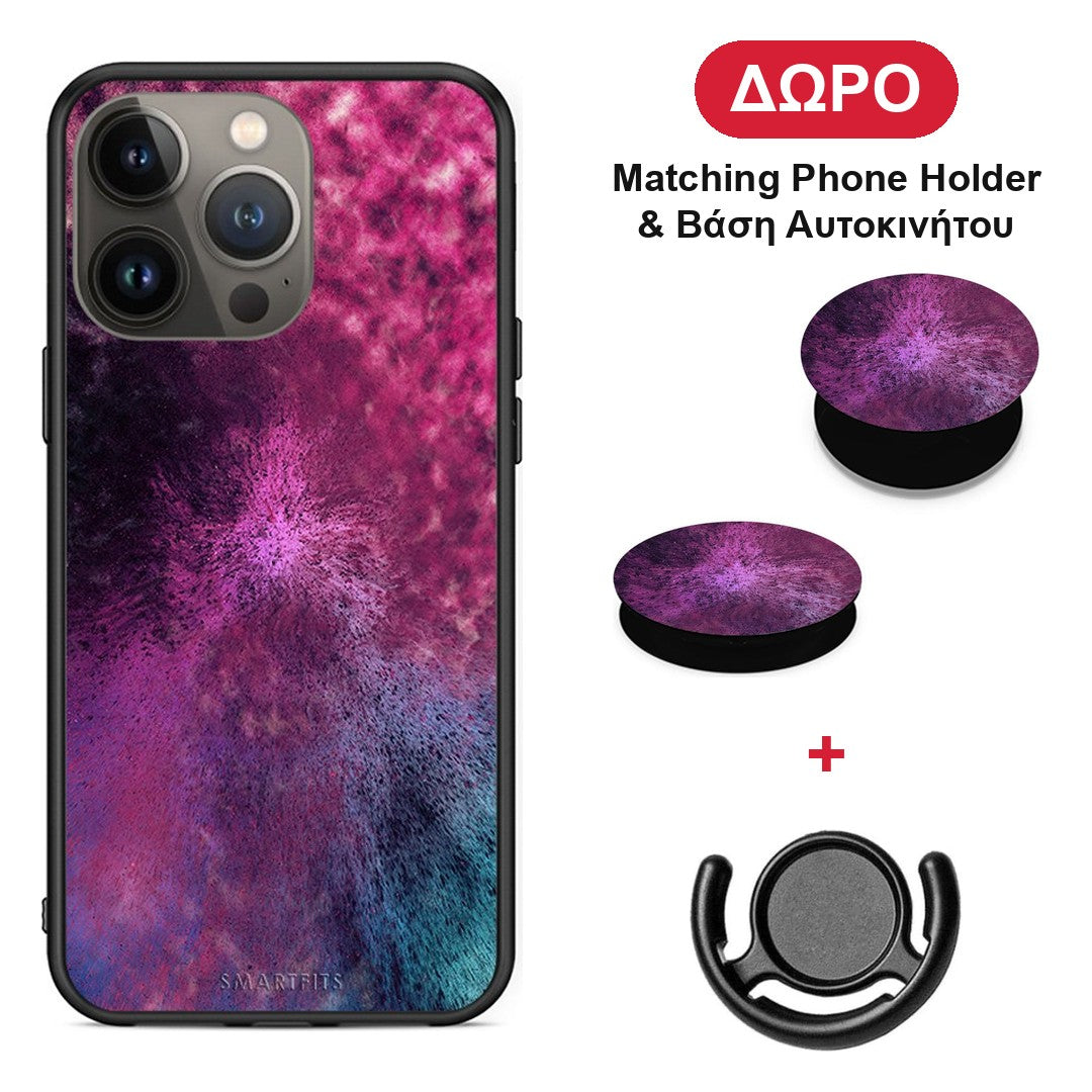 Galactic Aurora - iPhone 13 Pro Max θήκη + Δώρο Phone Holder & Βάση Αυτοκινήτου