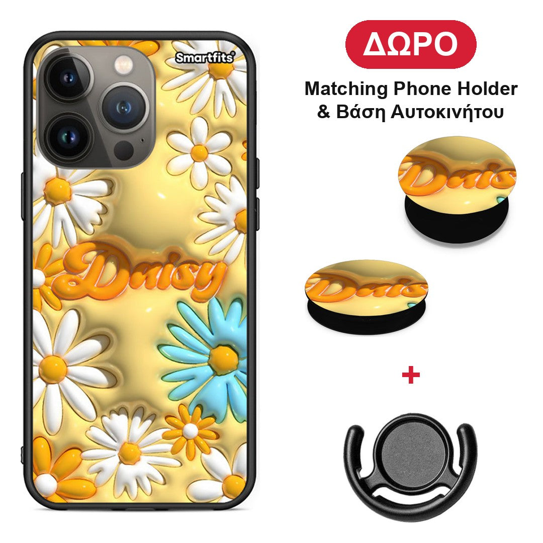 Bubble Daisies - iPhone 13 Pro Max θήκη + Δώρο Phone Holder & Βάση Αυτοκινήτου