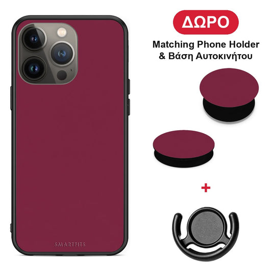 Burgundy - iPhone 13 Pro Max θήκη + Δώρο Phone Holder & Βάση Αυτοκινήτου