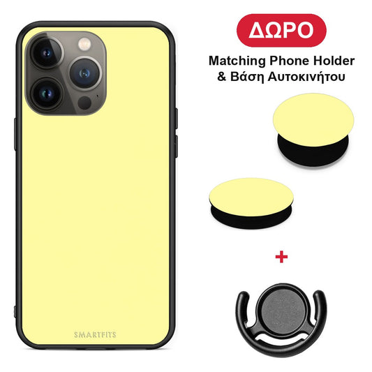 Butter Yellow - iPhone 13 Pro Max θήκη + Δώρο Phone Holder & Βάση Αυτοκινήτου