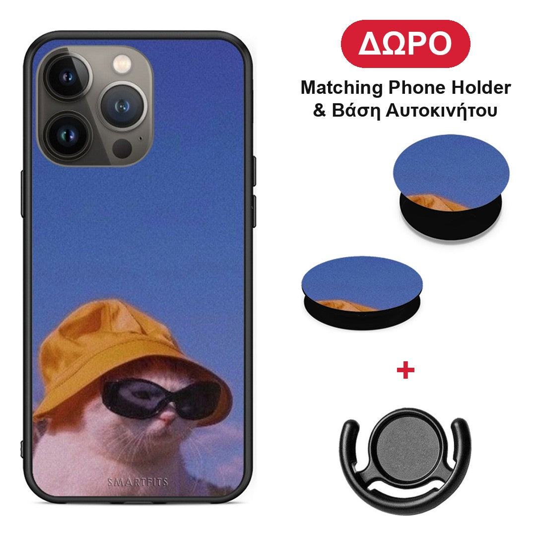 Cat Diva - iPhone 13 Pro Max θήκη + Δώρο Phone Holder & Βάση Αυτοκινήτου