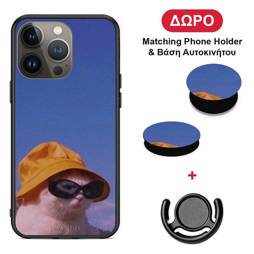 Cat Diva - iPhone 13 Pro Max θήκη + Δώρο Phone Holder & Βάση Αυτοκινήτου