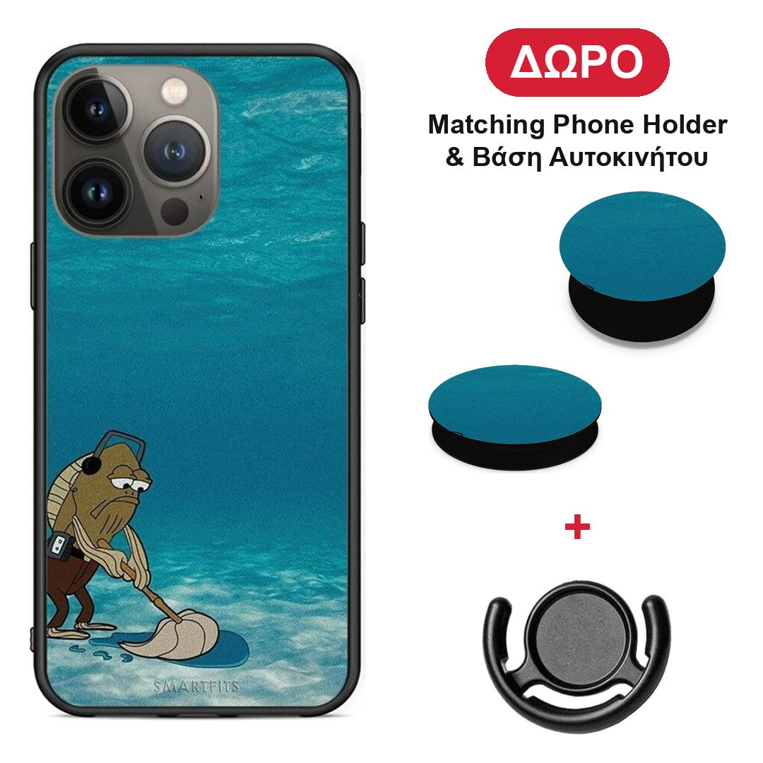 Clean The Ocean - iPhone 13 Pro Max θήκη + Δώρο Phone Holder & Βάση Αυτοκινήτου