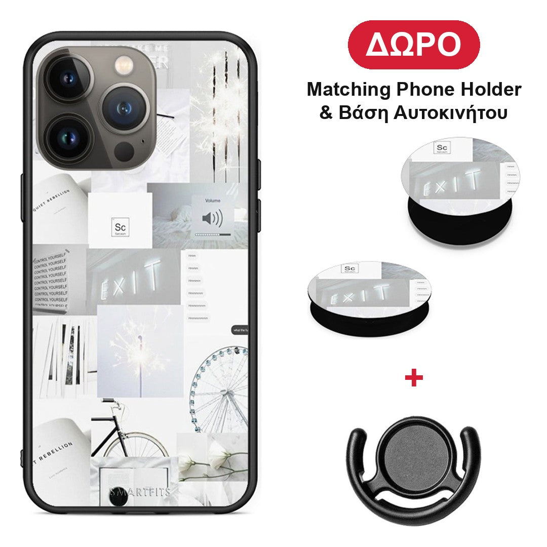 Collage Make Me Wonder - iPhone 13 Pro Max θήκη + Δώρο Phone Holder & Βάση Αυτοκινήτου