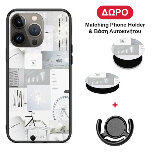 Collage Make Me Wonder - iPhone 13 Pro Max θήκη + Δώρο Phone Holder & Βάση Αυτοκινήτου