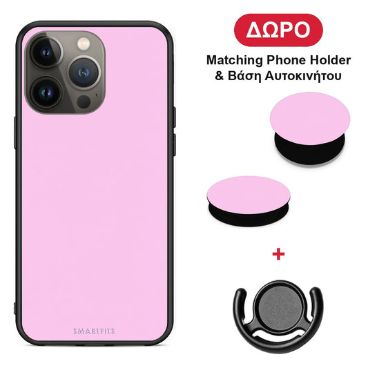 Cotton Candy Pink - iPhone 13 Pro Max θήκη + Δώρο Phone Holder & Βάση Αυτοκινήτου