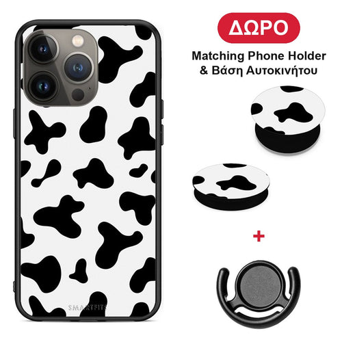 Cow Print - iPhone 13 Pro Max θήκη + Δώρο Phone Holder & Βάση Αυτοκινήτου