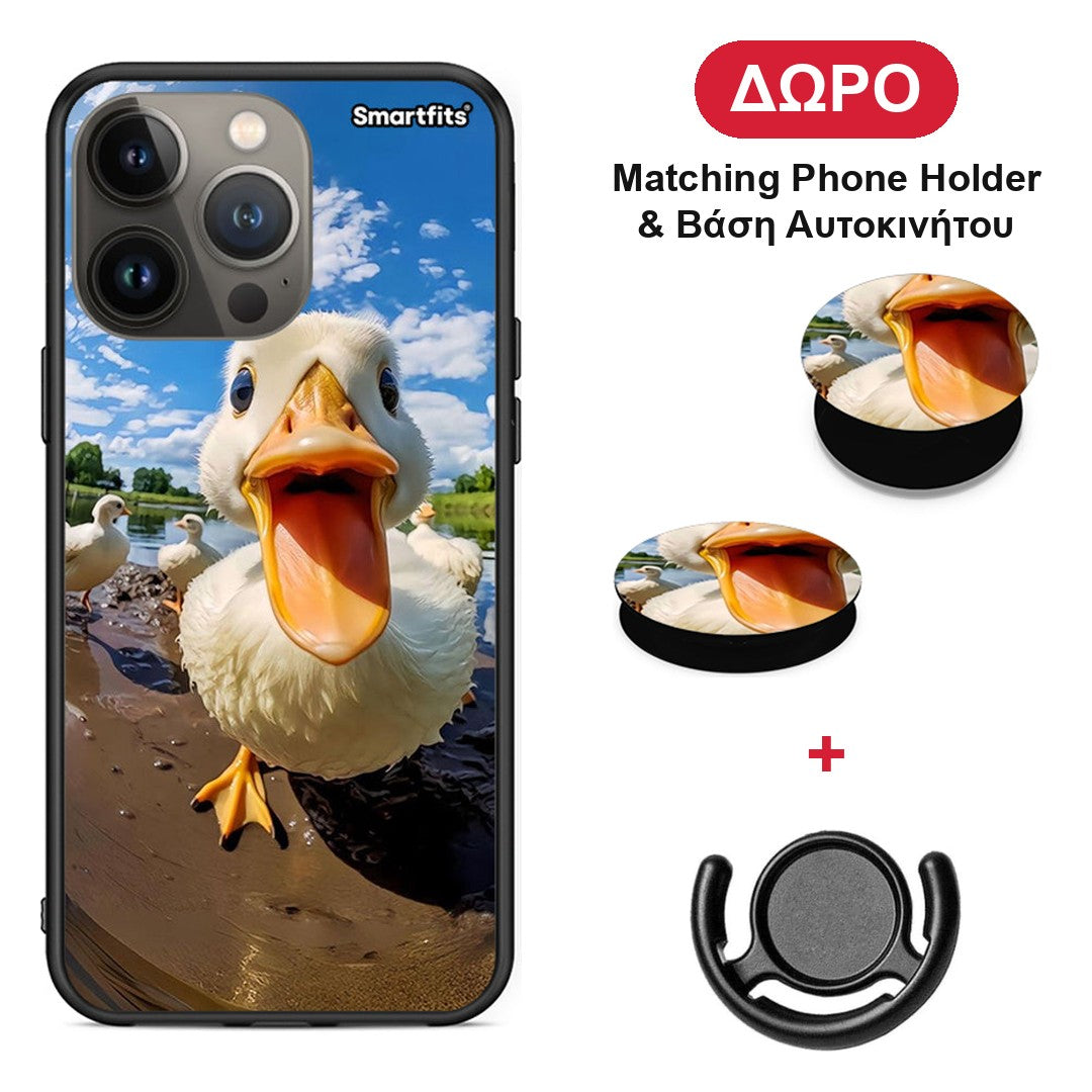 Duck Face - iPhone 13 Pro Max θήκη + Δώρο Phone Holder & Βάση Αυτοκινήτου