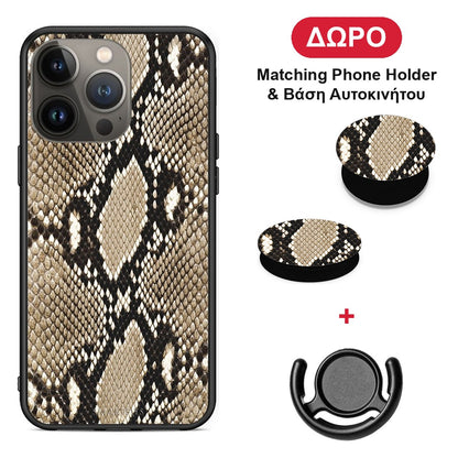 Animal Fashion Snake - iPhone 13 Pro Max θήκη + Δώρο Phone Holder & Βάση Αυτοκινήτου