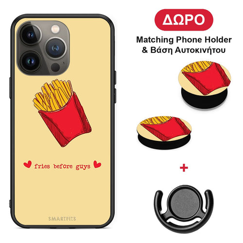 Fries Before Guys - iPhone 13 Pro Max θήκη + Δώρο Phone Holder & Βάση Αυτοκινήτου