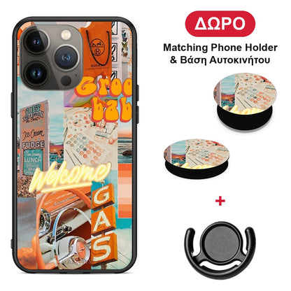Groovy Babe - iPhone 13 Pro Max θήκη + Δώρο Phone Holder & Βάση Αυτοκινήτου