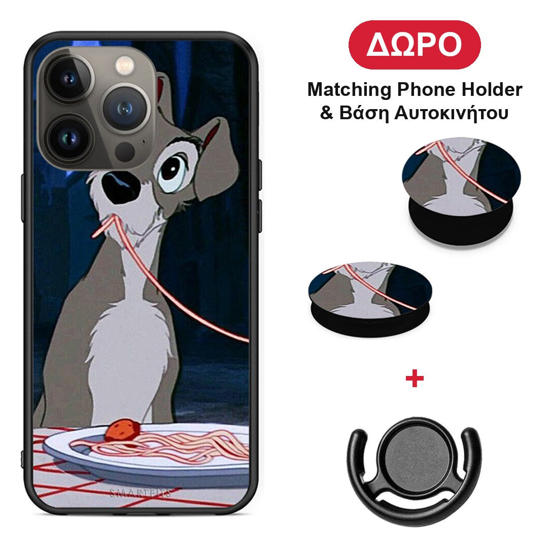 Lady And Tramp 1 - iPhone 13 Pro Max θήκη + Δώρο Phone Holder & Βάση Αυτοκινήτου
