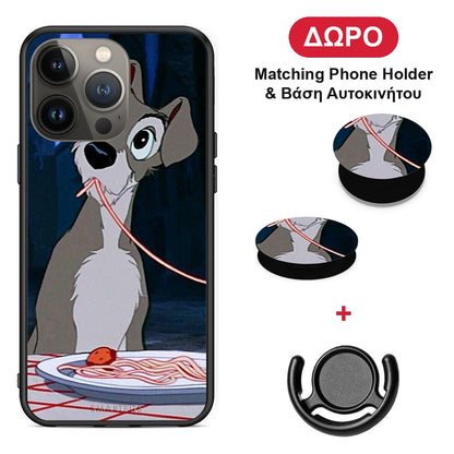 Lady And Tramp 1 - iPhone 13 Pro Max θήκη + Δώρο Phone Holder & Βάση Αυτοκινήτου