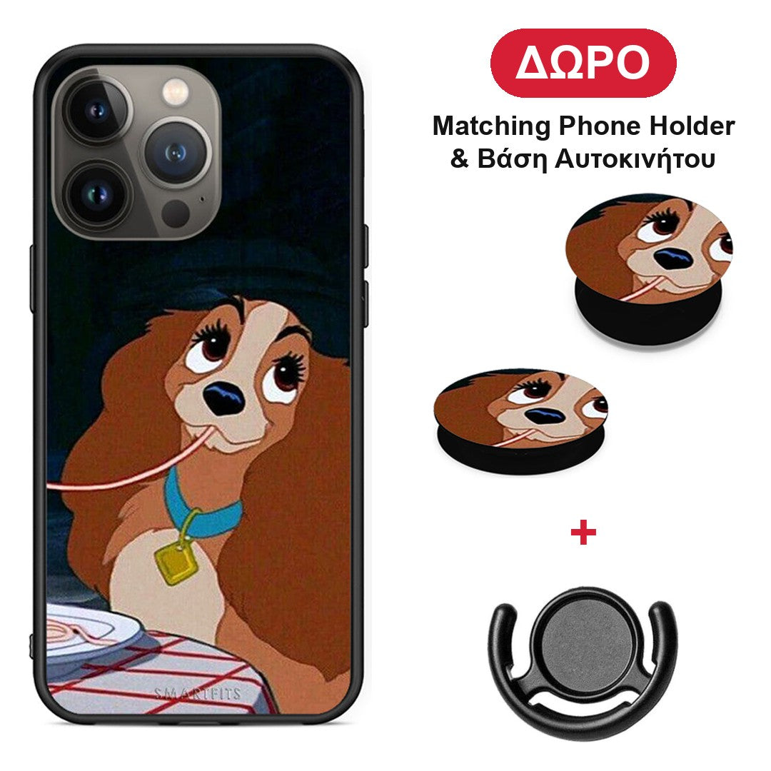 Lady And Tramp 2 - iPhone 13 Pro Max θήκη + Δώρο Phone Holder & Βάση Αυτοκινήτου
