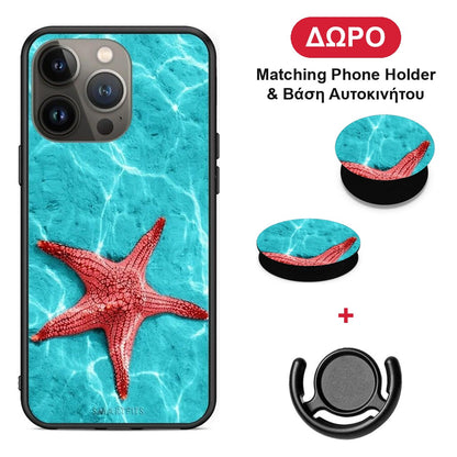 Red Starfish - iPhone 13 Pro Max θήκη + Δώρο Phone Holder & Βάση Αυτοκινήτου