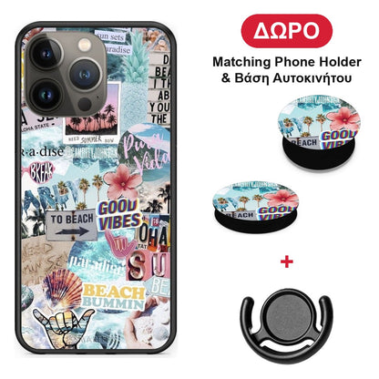 Summer Vibes - iPhone 13 Pro Max θήκη + Δώρο Phone Holder & Βάση Αυτοκινήτου