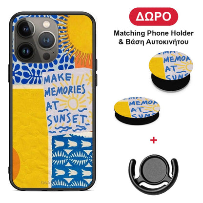 Sunset Memories - iPhone 13 Pro Max θήκη + Δώρο Phone Holder & Βάση Αυτοκινήτου