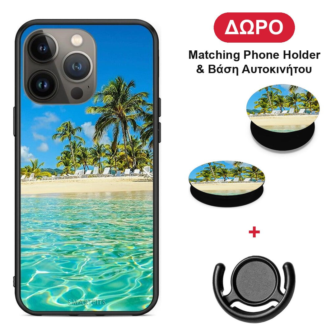 Tropical Vibes - iPhone 13 Pro Max θήκη + Δώρο Phone Holder & Βάση Αυτοκινήτου