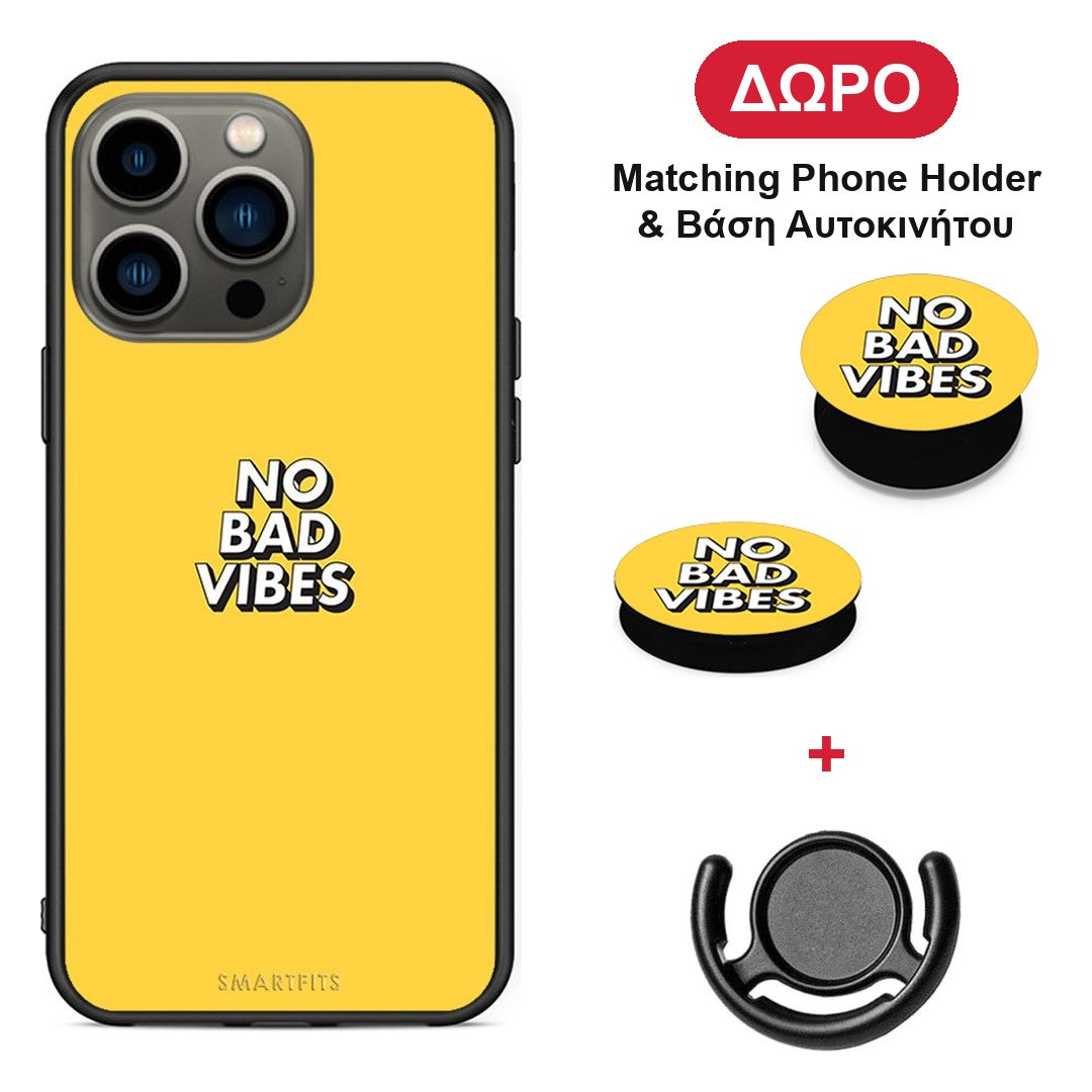 Text Vibes - iPhone 13 Pro θήκη + Δώρο Phone Holder & Βάση Αυτοκινήτου