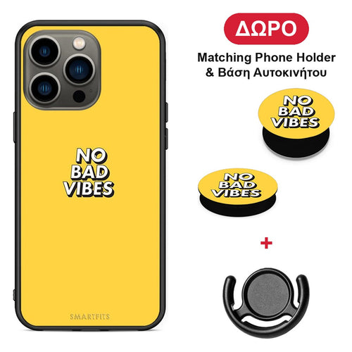 Text Vibes - iPhone 13 Pro θήκη + Δώρο Phone Holder & Βάση Αυτοκινήτου