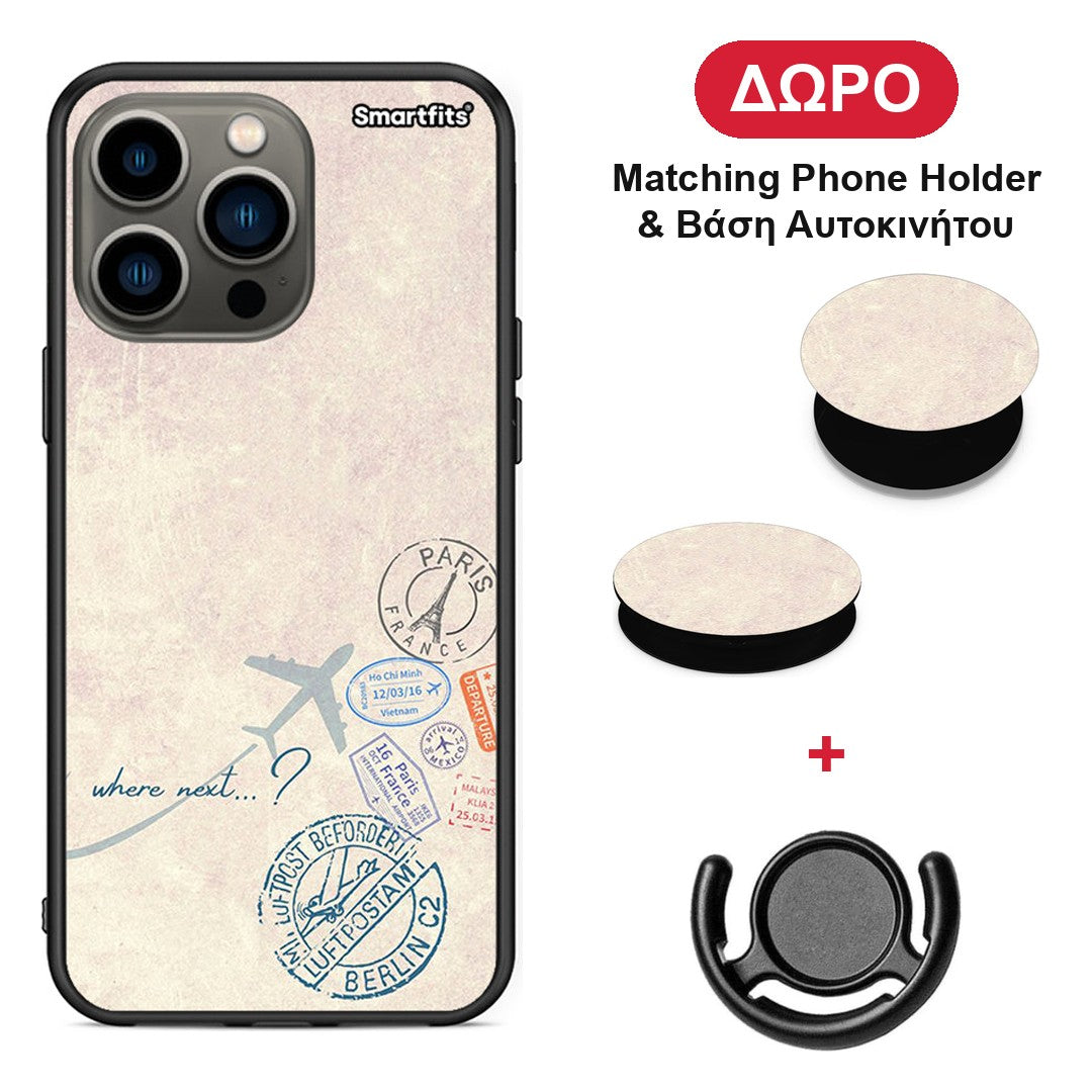 Where Next - iPhone 13 Pro θήκη + Δώρο Phone Holder & Βάση Αυτοκινήτου