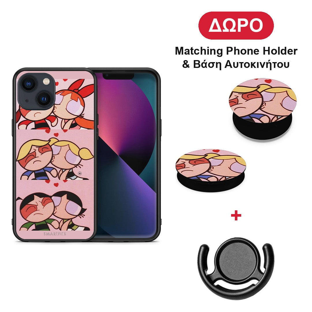 Puff Love - iPhone 13 θήκη + Δώρο Phone Holder & Βάση Αυτοκινήτου