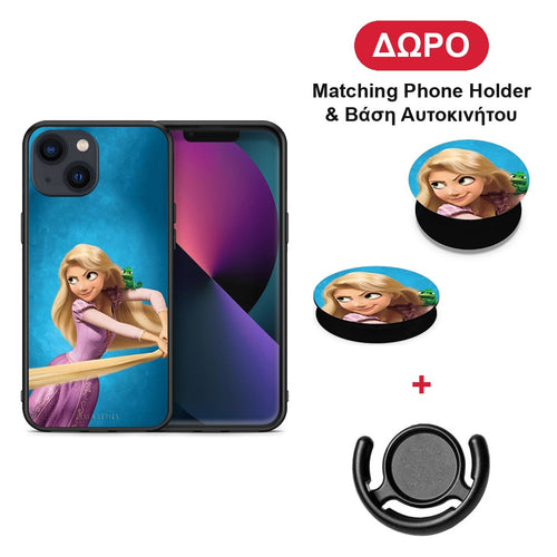 Tangled 2 - iPhone 13 θήκη + Δώρο Phone Holder & Βάση Αυτοκινήτου