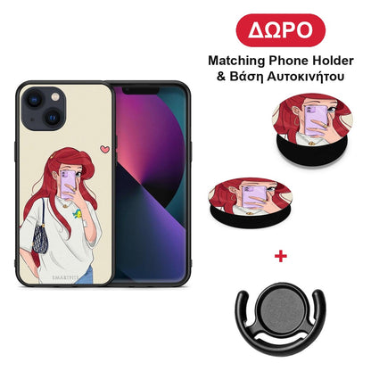 Walking Mermaid - iPhone 13 θήκη + Δώρο Phone Holder & Βάση Αυτοκινήτου