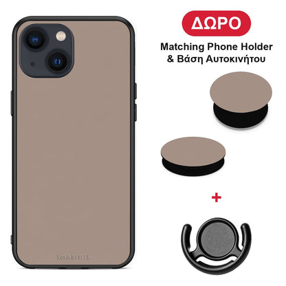 Warm Taupe - iPhone 13 θήκη + Δώρο Phone Holder & Βάση Αυτοκινήτου