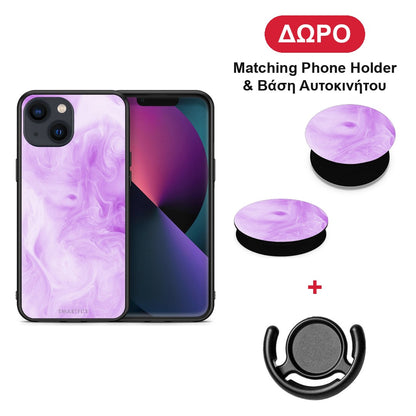 Watercolor Lavender - iPhone 13 θήκη + Δώρο Phone Holder & Βάση Αυτοκινήτου