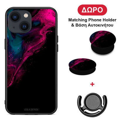iphone-13-watercolor-pink-black-case ΔΩΡΟ